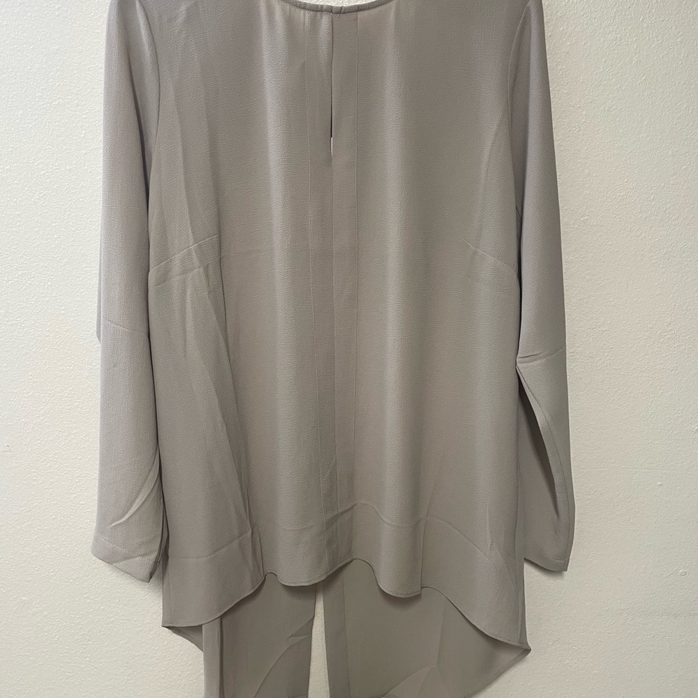 Rose +Olive Grey Tunic Blouse Sz XL